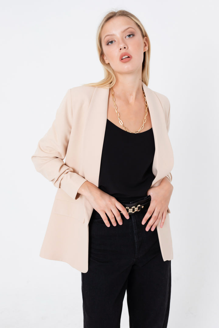 Kadın Bej Blazer Ceket