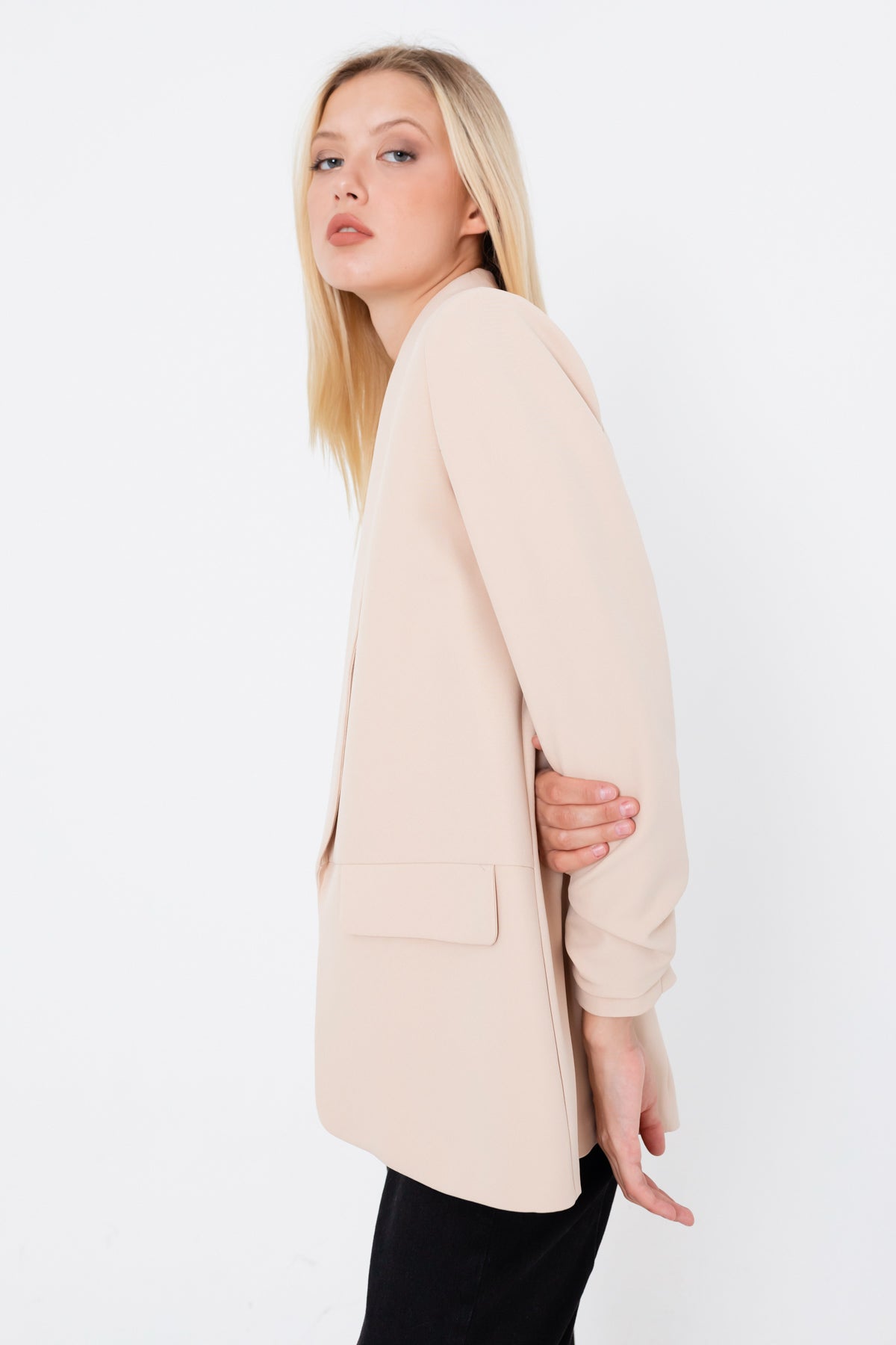 Kadın Bej Blazer Ceket