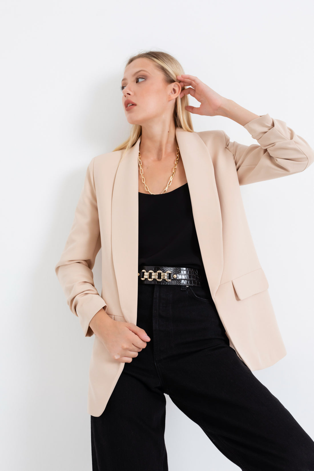Kadın Bej Blazer Ceket