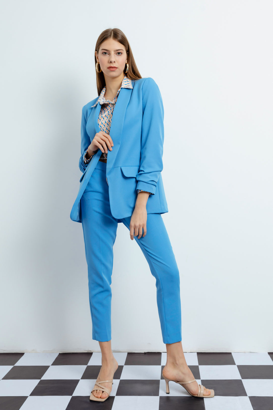Kadın Mavi Blazer Ceket
