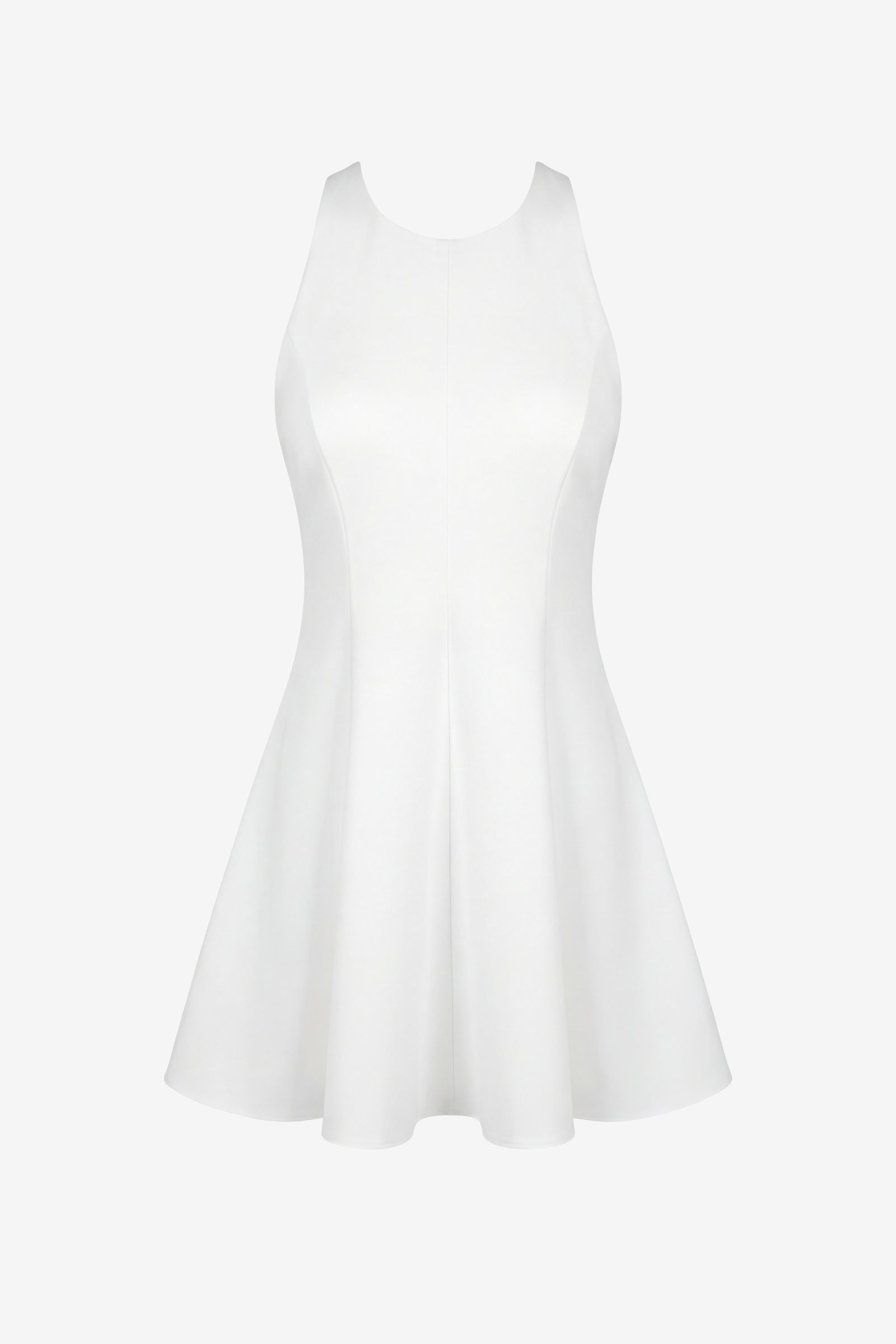 Kadın Ekru Halter Yaka Mini Mezuniyet Abiye Elbise